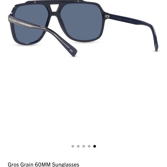 Dolce & Gabbana Gros Grain 60MM Sunglasses blue frame, silver accents. - Picture 3 of 14